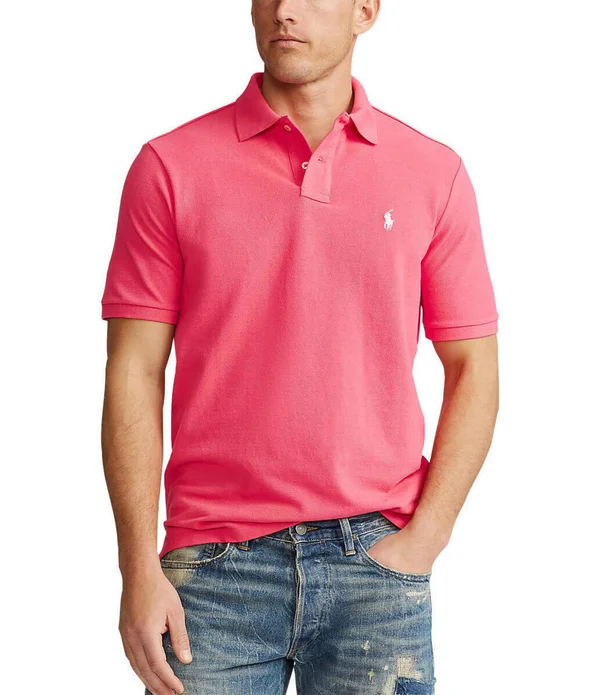 Polo Ralph Lauren Men's Classic Fit Mesh Polo - Hot Pink