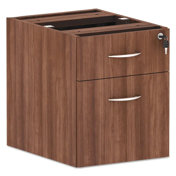 Alera Valencia Series Hanging Box/File Pedestal Modern Walnut