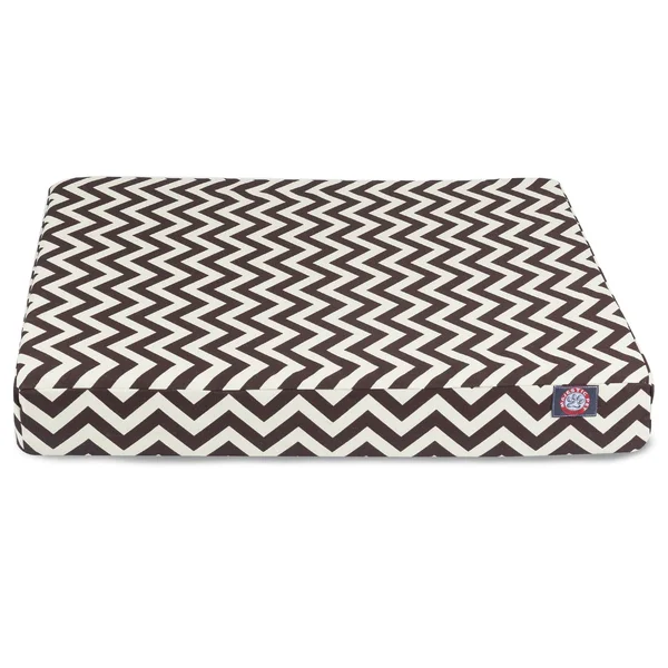 Majestic Pet 78899551430 Teal Chevron Medium Orthopedic Memory Foam Rectangle Dog Bed