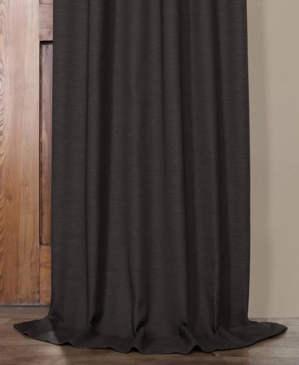 Exclusive Fabrics Bellino Grey Blackout Curtain PANEL - 96 Inches