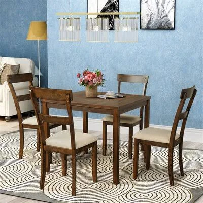 Mccarroll 5 - Piece Dining Set August Grove Color: Brown