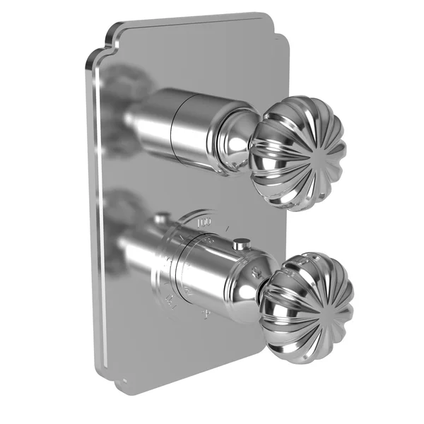 Newport Brass 3-873TS/15A 1/2x22 Square Thermostatic Trim Plate with Handle - Antique Nickel