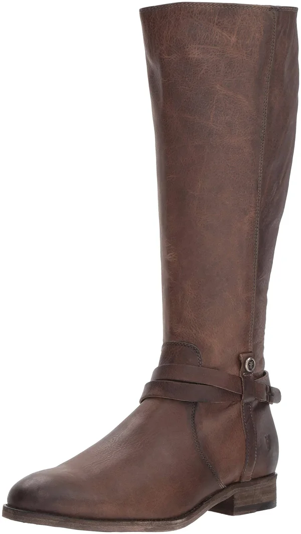 Frye Women's Melissa Belted Tall Boot Stone 8.5
