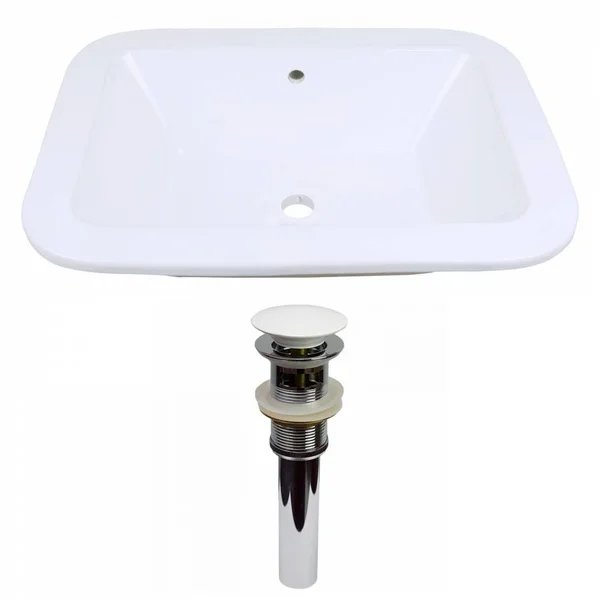16 Gauge Sinks 21.75 in. Undermount Bathroom Sink in White