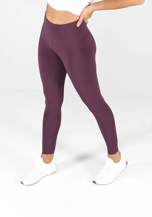 Love Leggings Purple Sports Leggings - Opaque - High-Waisted, Lightweight, Shape Retention Full-Length Focus Gym Leggings in Mulb