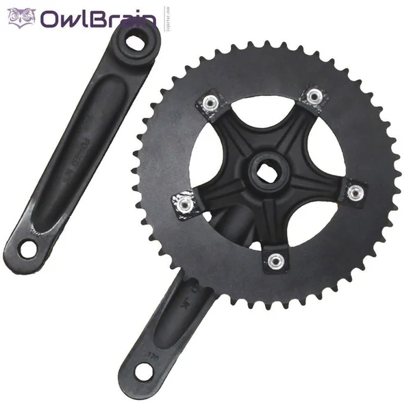 CYSKY Single Speed Crankset Set 48T 170mm Crankarms 130 BCD Fixie for Bike Fixed Gear
