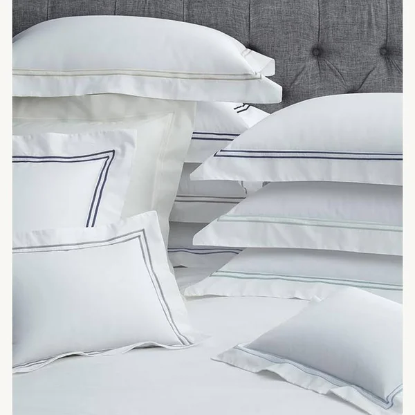 Sferra Grande Hotel Duvet COVER, Twin - White/Silver