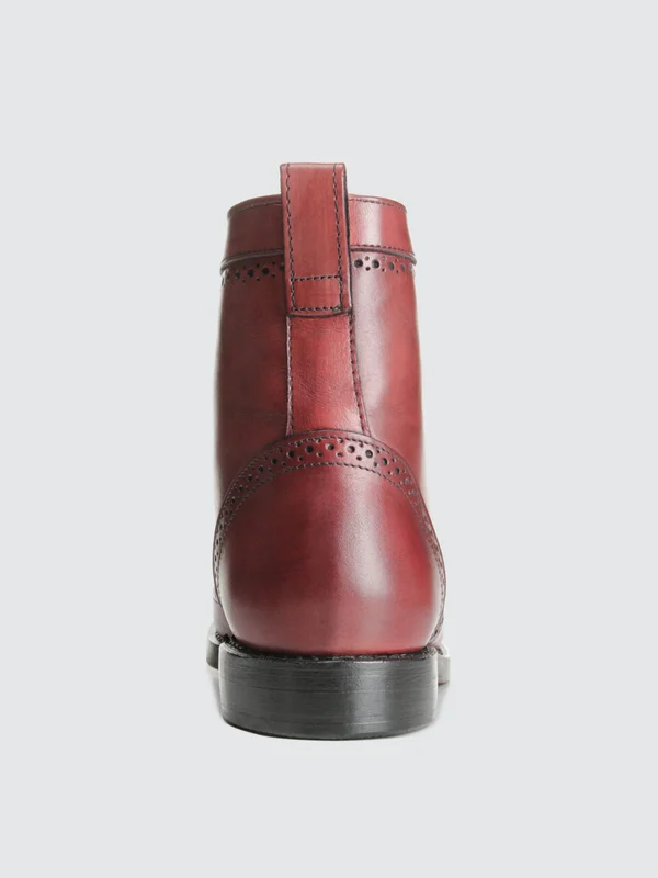 Allen Edmonds Dalton Wingtip Dress Boots - Oxblood