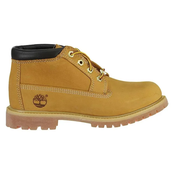 Timberland Nellie Waterproof Chukka Yellow, Womens Sneakers, Size US 6.5 - Color Wheat Nubuck with Black Collar