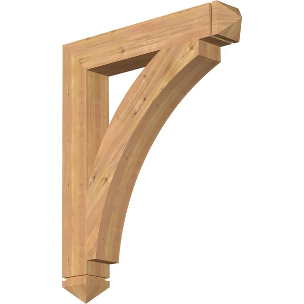Ekena Millwork 5 1/2x22W x 36x22D x 44x22H Thorton Arts & Crafts Smooth BRACKET, Western Red Cedar