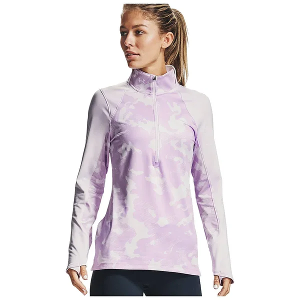 Under Armour Women's ColdGear Armour Camo Zip - Purple - LG