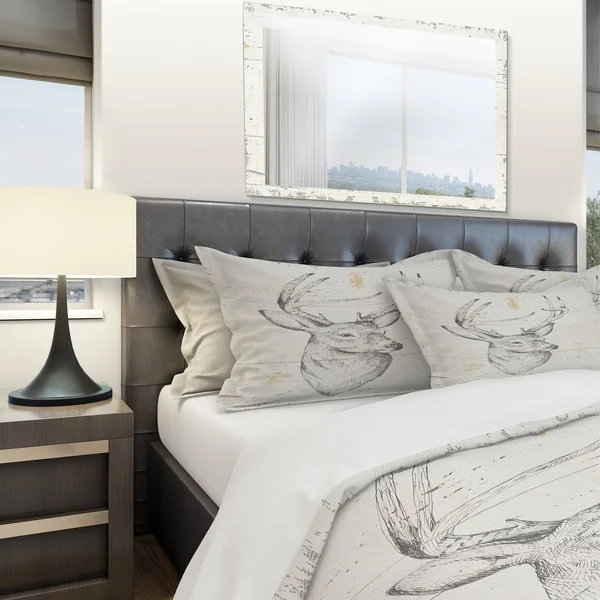 Designart &Deer Wild and Beautiful II& Farmhouse Bedding Set - Duvet Cover & Shams Full/Queen Cover +2 Shams (comforter Not