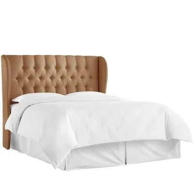 Abrego Tufted Wingback Headboard Willa Arlo Interiors Size: California King, Upholstery: Khaki