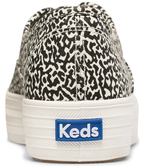 Keds Triple CVO Organic Cotton Notebook Print Platform Sneakers - 6.5M