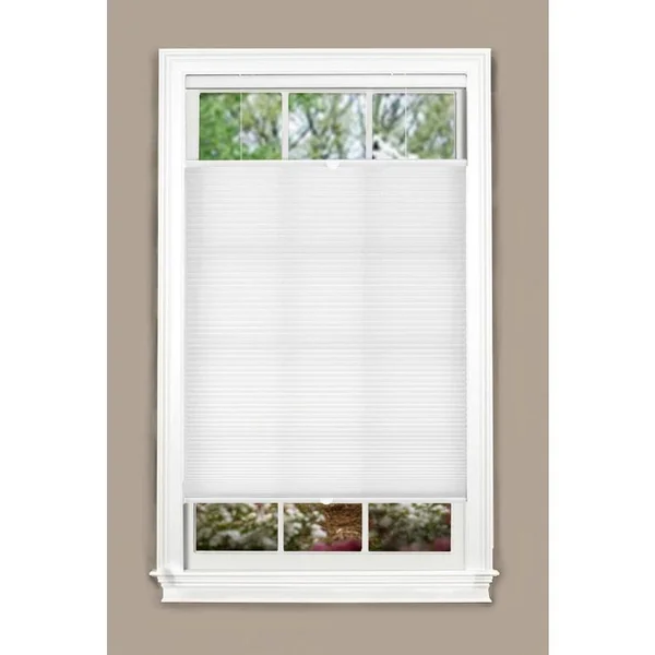 Allen + Roth Top Down Bottom Up 34-in x 64-in White Light Filtering Cordless Cellular Shade Polyester - TDLFWT340640