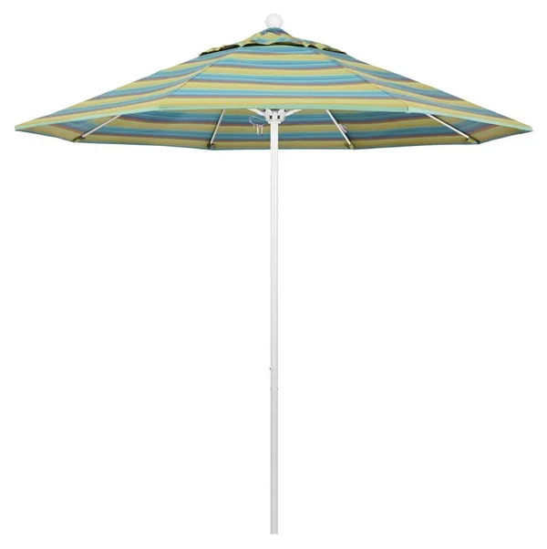 California Umbrella 9 ft. Patio Umbrella in Astoria Lagoon Fabric