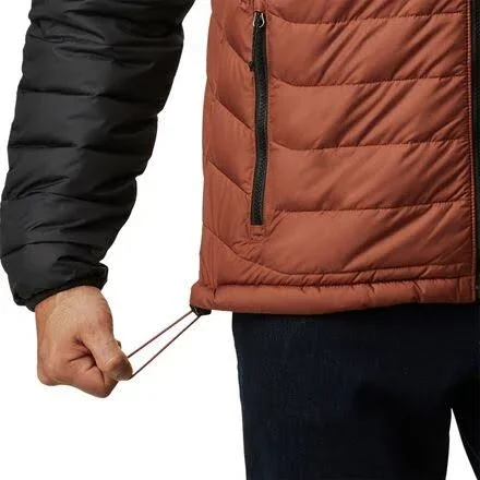Columbia Men's Powder Lite Hooded Jacket - Large - Dark Amber - Black