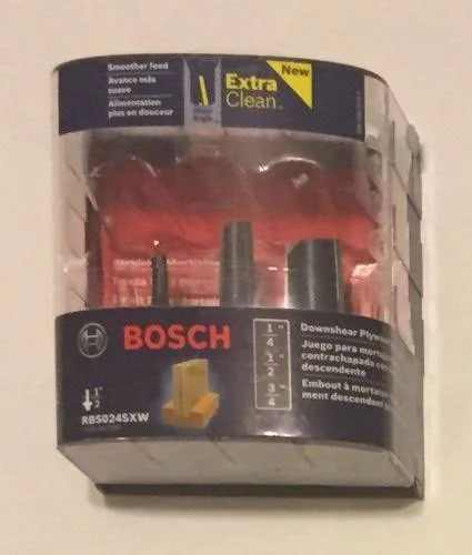 Bosch 3-Piece Carbide Tipped Downshear Plywood Set Shank RBS024SXW