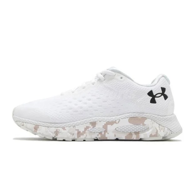 Under Armour Mens HOVR Infinite 3 Camo Running Shoes White/Black 9.5