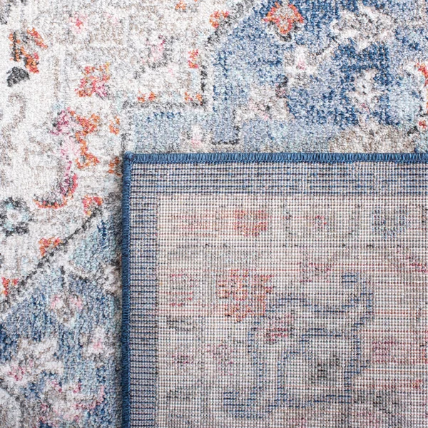 Safavieh Phoenix Stacy Boho Medallion Distressed Rug - 6&7x22 x 6&7x22 Round - Ivory/Grey