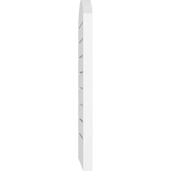 Ekena Millwork GVPAR22X2602SF 22x22W x 26x22H Arch Top Surface Mount PVC Gable Vent: Functional - w/ 2x22W x 1-1/2x22P Brickmould