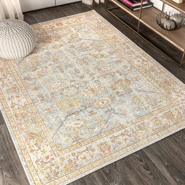 Jonathan Y Alba Modern Faded Peshawar Gray/Ivory 5 ft. 3 in. x 7 ft. 7 in. Area Rug