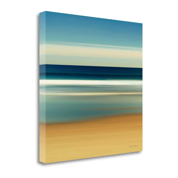 Tangletown Fine Art Sea Stripes II by Katherine Gendreau, Giclee Print on Wrap Canvas, 25x25x22