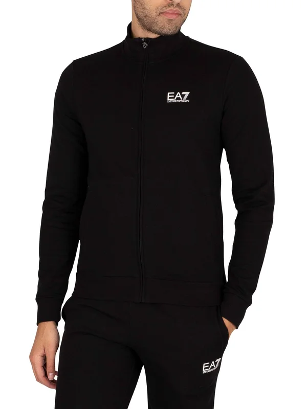 EA7 Train Core ID Tracksuit - Black - Silver - Size M