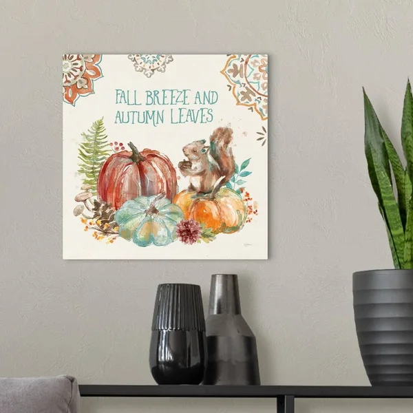Autumn Friends IV, Canvas Wall Art, 16x16, Great Big Canvas