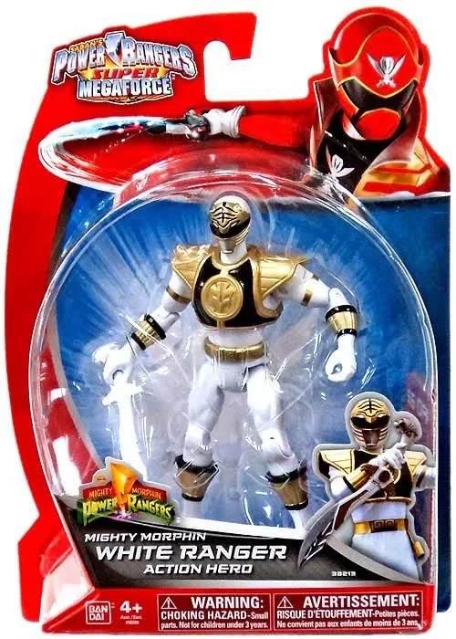 Power Rangers Super Megaforce Mighty Morphin White Ranger Action Hero Figure