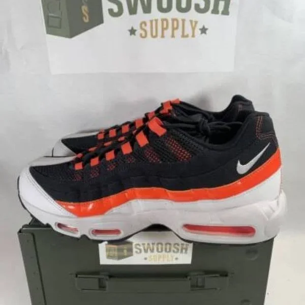 Nike Air Max 95 Shoes Black/Vast Grey/Team Orange Size 12