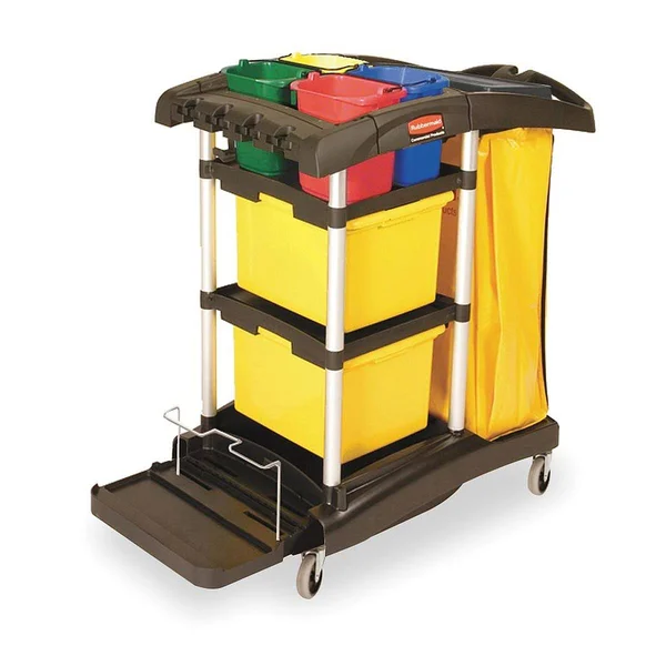 Rubbermaid HYGEN Microfiber Cleaning Carts - Cleaning tools cart - black