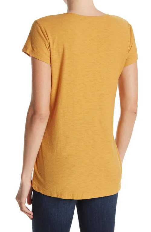 James Perse Tops, James Perse Classic Scoop Neck Comet Womens Teesz1nwt, Color: Orange/Yellow, Size: S, Savinapetkova&s Clos