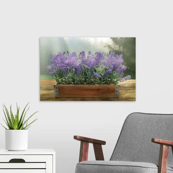 Lavender Planter, Canvas Wall Art, 24x16, Great Big Canvas