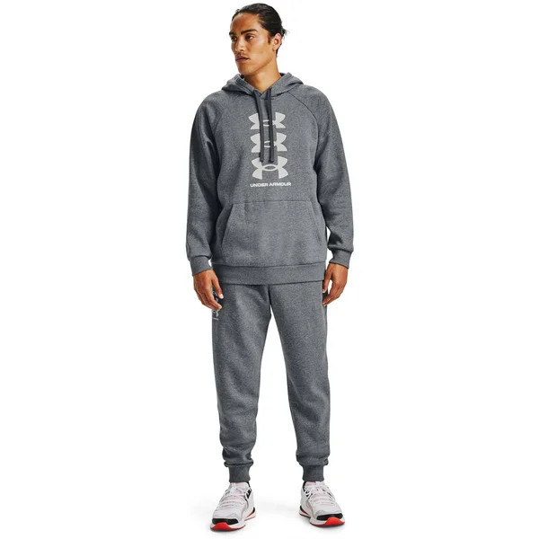 Under Armour Men's Rival Fleece Multilogo Hoodie - Gray - MD