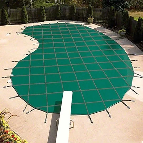Yard Guard 18 x 36 + 8& Center End Steps Pool Safety COVER - Green DG183658S