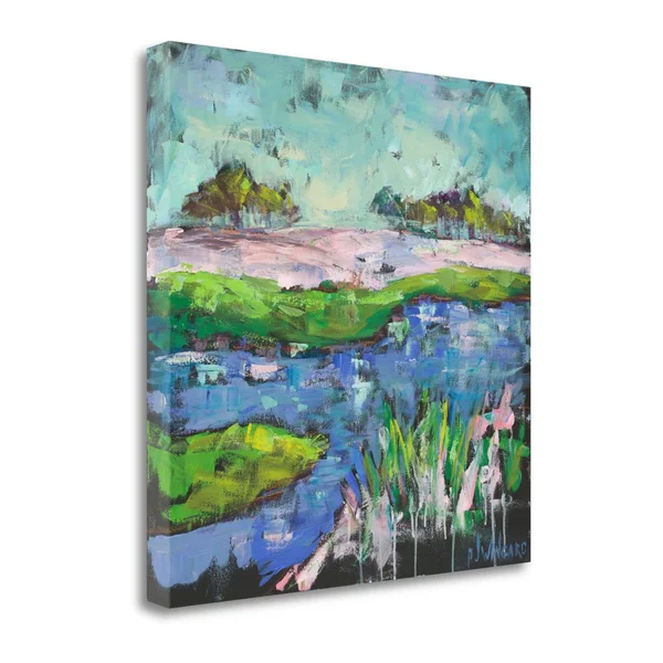 Tangletown Fine Art Summer Carolina Marsh by Pamela J. Wingard Giclee on Gallery Wrap Canvas, 20x22 x 20x22 - Multi