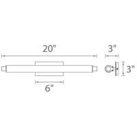 Vista LED Bathroom Vanity & Wall Light - WS-40720-CH
