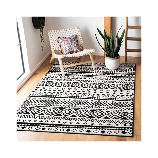 Safavieh 8' x 10' Mercer 400 Mre415 Ivory - Charcoal Rug