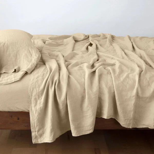 Bella Notte Linen Flat Sheet, Twin, Honeycomb