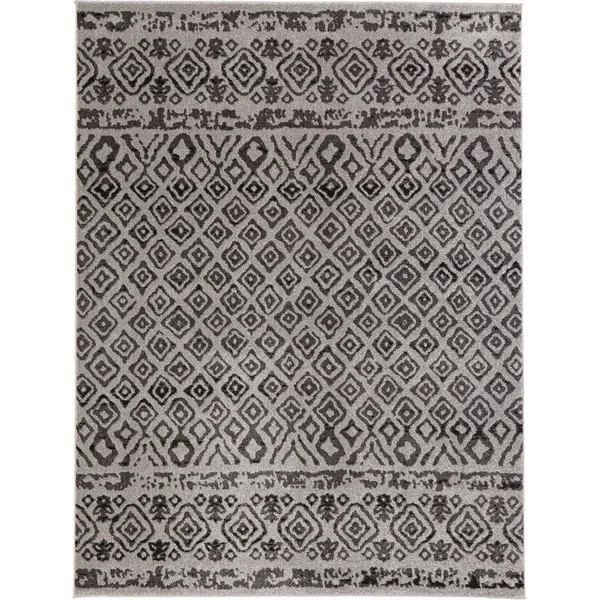 Home Decorators Collection Tribal Essence Gray 9 ft. x 13 ft. Area Rug