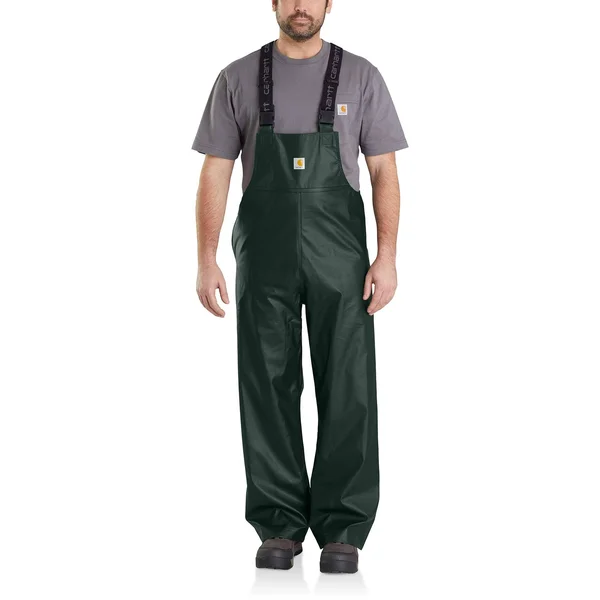 Carhartt Men's Lightweight Waterproof Rainstorm Bib Overalls - Green