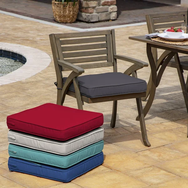 ProFoam Acrylic Outdoor Dining Chair Cushion Slate - Arden Selections