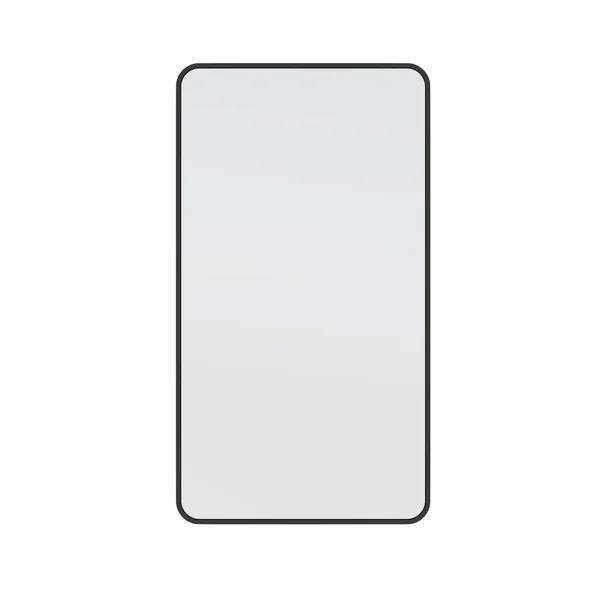 Glass Warehouse 22 in. W x 40 in. H Stainless Steel Framed Radius Corner Bathroom Vanity Mirror in Black