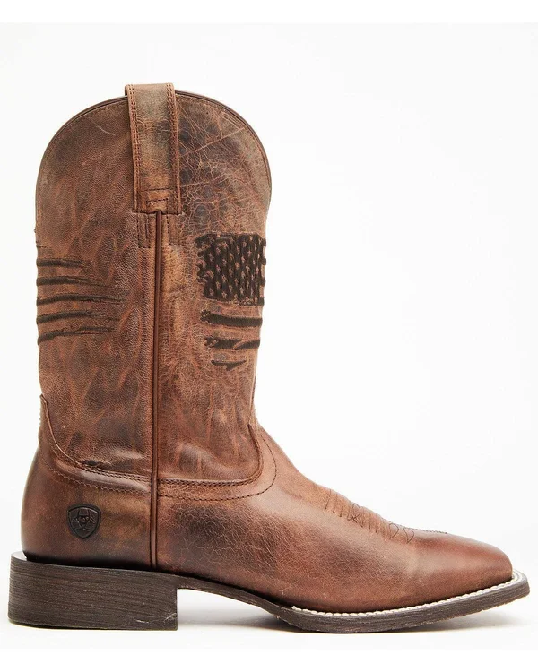 Ariat Men's Circuit Patriot Western Boots - Weathered Tan