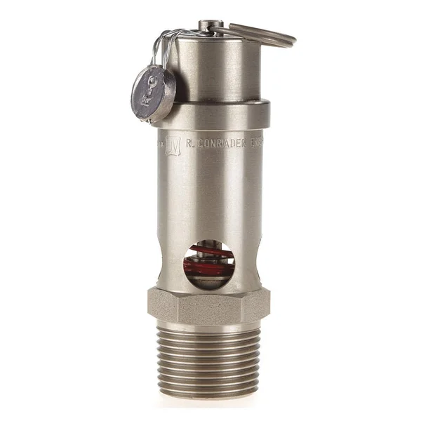 Conrader SRV530-3/4-V-SS-125 Safety Valve, Soft Seat, 3/4In, 125 Psi, ss