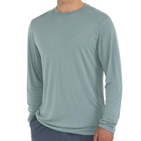 Free Fly Men's Bamboo Lightweight Long Sleeve Sea Glass, S
