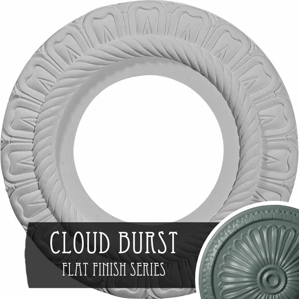 9x22OD x 4 1/2x22ID x 1/2x22P Claremont Ceiling Medallion (Fits Canopies Up to 5 5/8x22) - Hand-Painted Cloud Burst