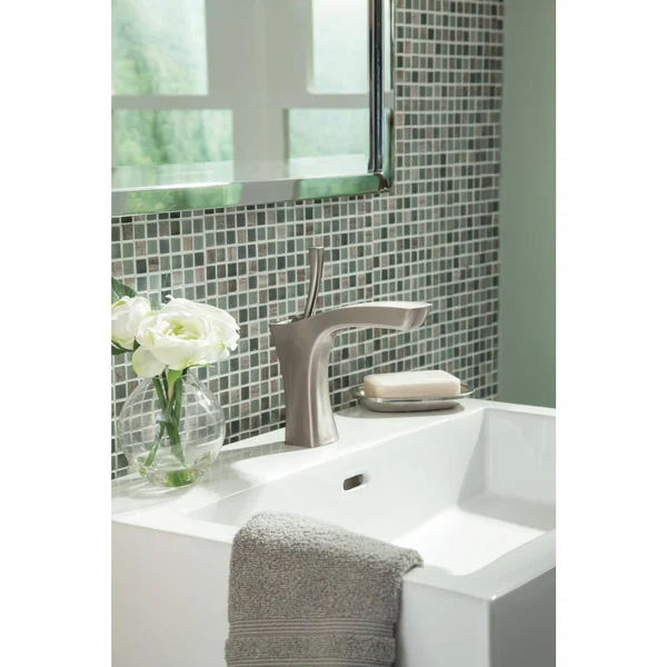 Delta Faucet Tesla Single Handle Bathroom Faucet Metal Pop-Up, Stainless