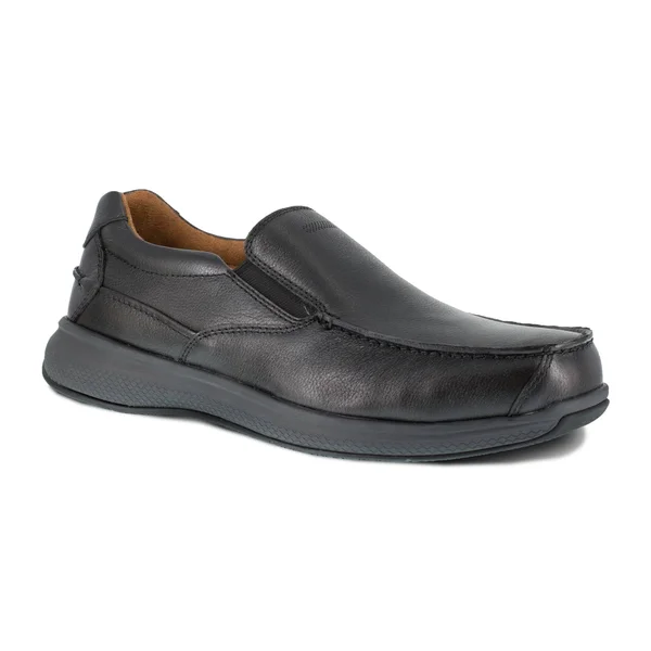 Men's Florsheim Work FS2323 Bayside Steel Toe Slip-On, Size: 11, Black